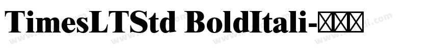TimesLTStd BoldItali字体转换